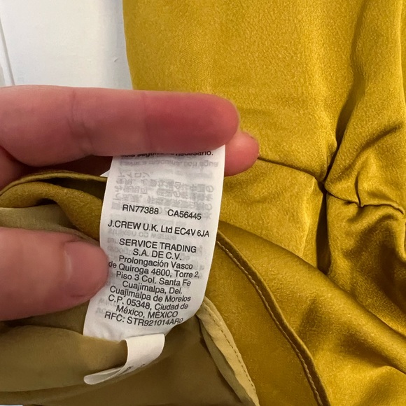 J. Crew Long Sleeve Satin Crepe Peplum Blouse in Chartreuse - Picture 11 of 11